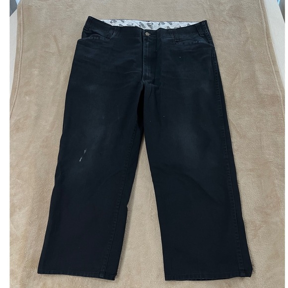 Ben Davis pants mens size 40 Black Work Utility Cropped Carpenter Style - Picture 1 of 10